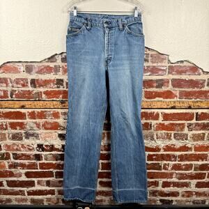 Vintage Levis Jeans Sz 30 Medium Wash Straight Leg Orange Tab Olympic Games 1980